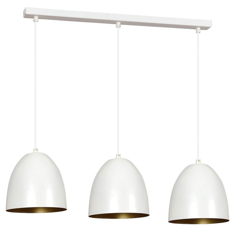 LENOX pendant lamp 3L, white, E27