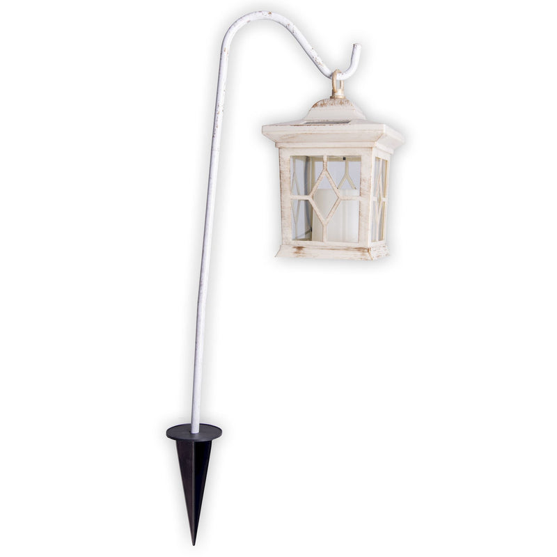 Set of 2 LED Outdoor Ground Spike "Lantern" white