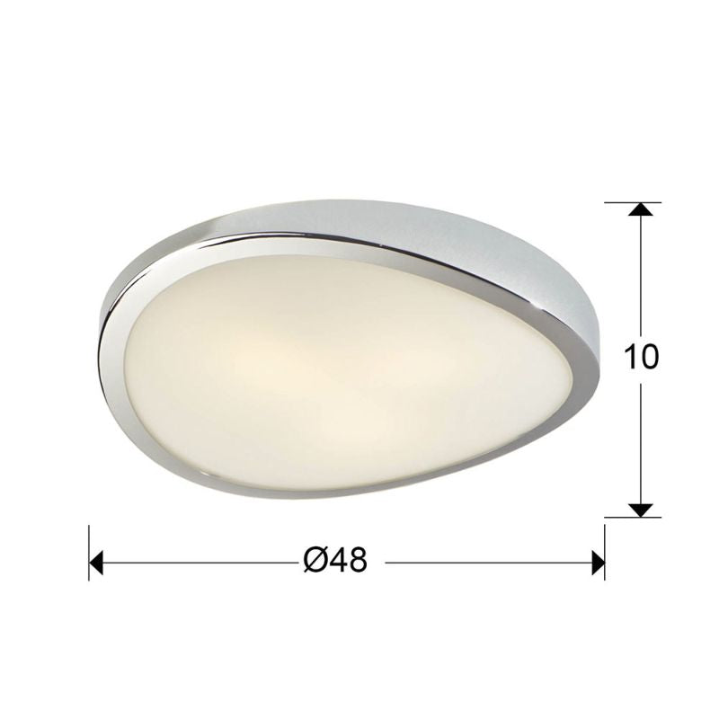 LEDA chrome ceiling lamp, 3l