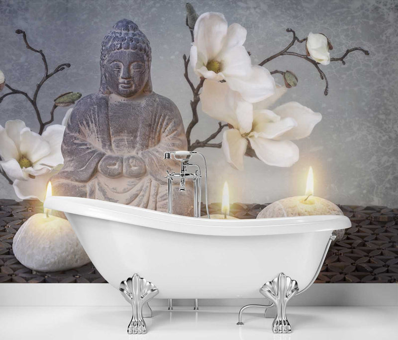 Wallpaper, Buddha with candles