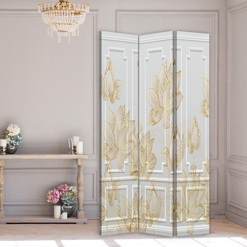 Room divider Double-sided rotatable, Floral design