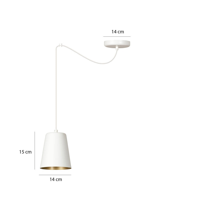 LINK pendant lamp 1L, white, E27