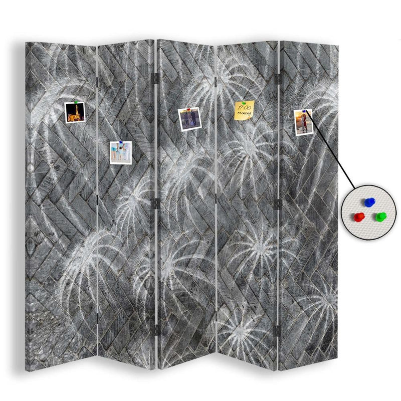 Room divider Double-sided PIN IT, Cactus abstraction