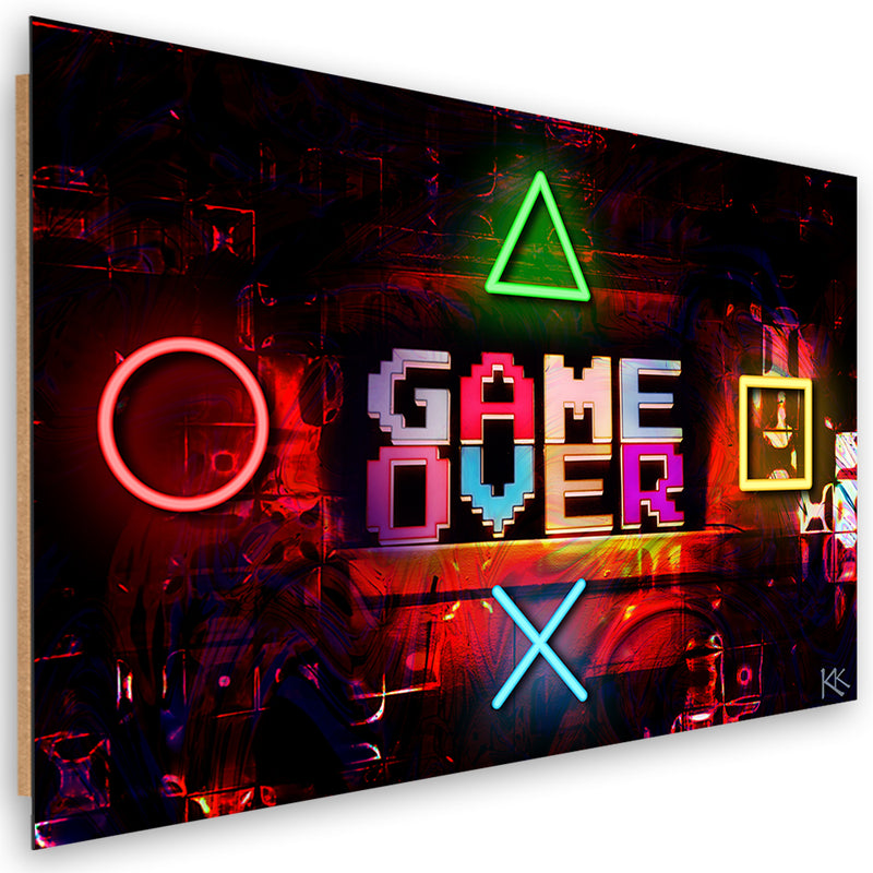 Panel decorativo estampado, Game Over para el jugador