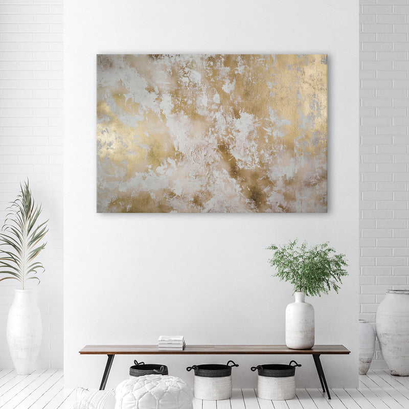 Canvas print, Gold stains abstract