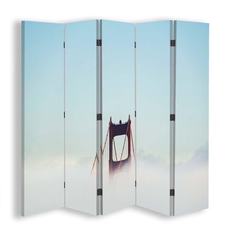 Room divider Double-sided rotatable, Bridge in the Clouds