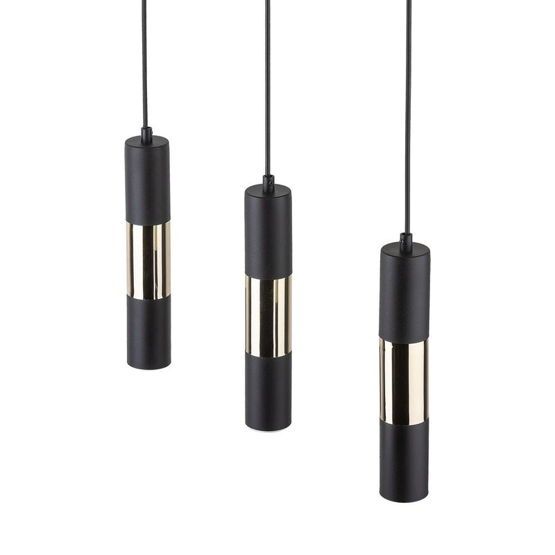 Linear suspension VIVIEN metal black GU10 3 lamp