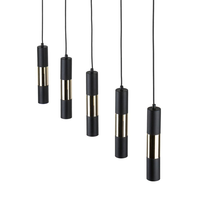 Linear suspension VIVIEN metal black GU10 5 lamp