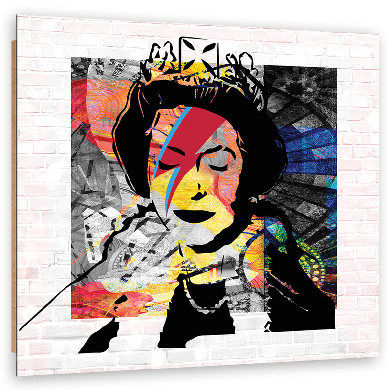 Deco panel print, Banksy Queen of England