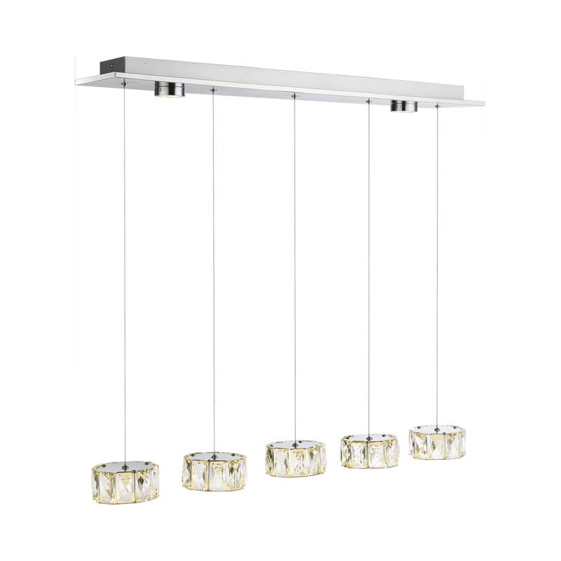 Linear suspension Globo Lighting AMUR metal chrome LED