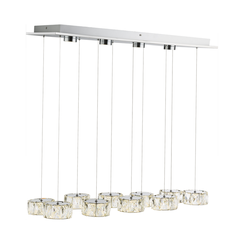 Linear suspension Globo Lighting AMUR metal chrome LED