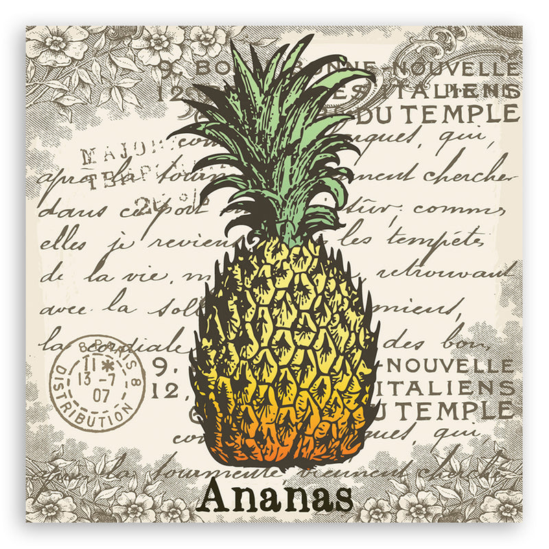 Deco panel print, Pineapple vintage
