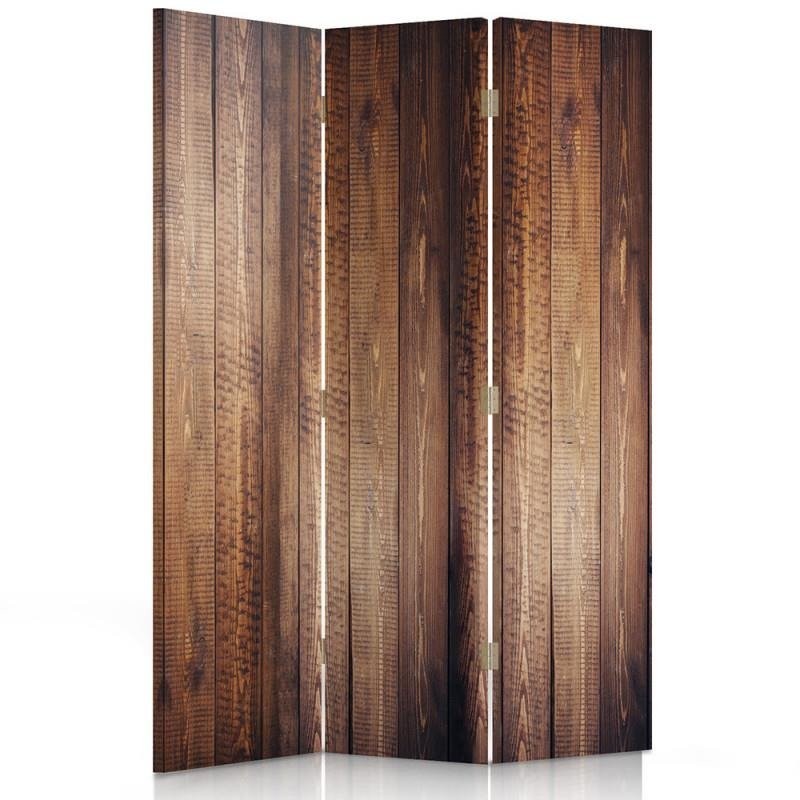 Room divider Double-sided rotatable, Brown boards