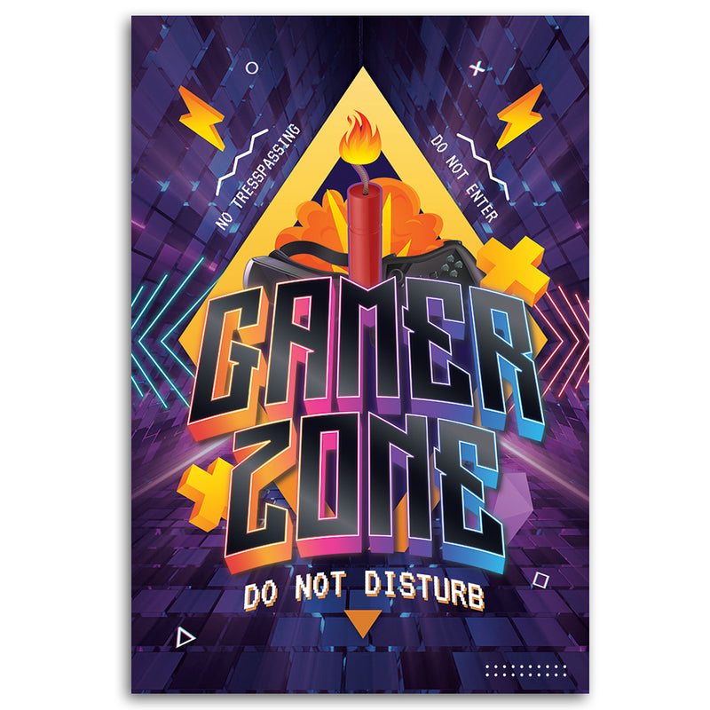 Canvas print, Gamer Zone inscription