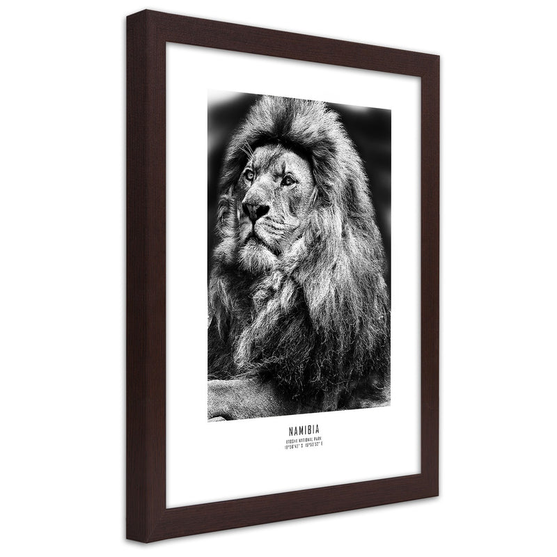 Picture in brown frame, Symbol of africa