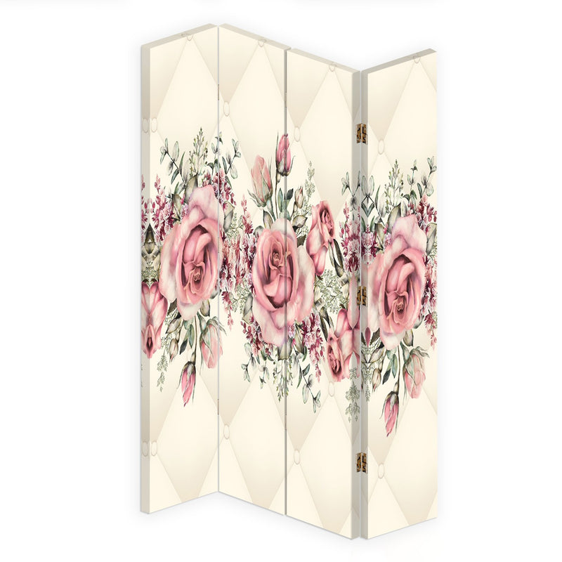Room divider Double-sided rotatable, Blooming roses