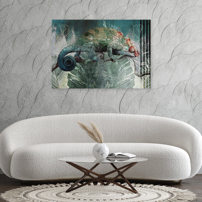 Canvas print, Chameleon in the jungle