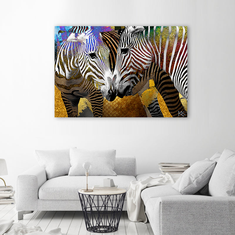 Deco panel print, Abstract zebra animals