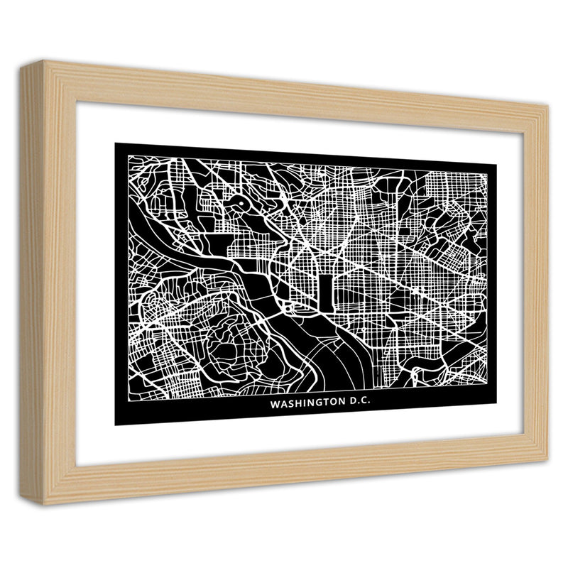 Picture in natural frame, City plan washington