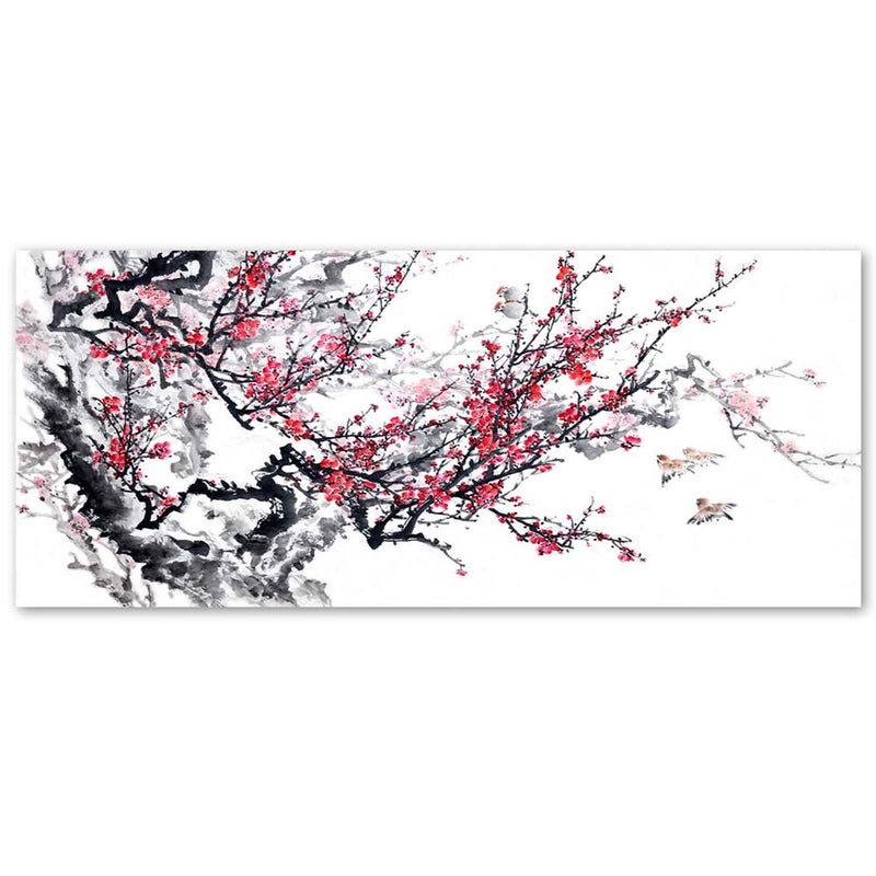 Estampado de panel decorativo, flores de cerezo japonesas