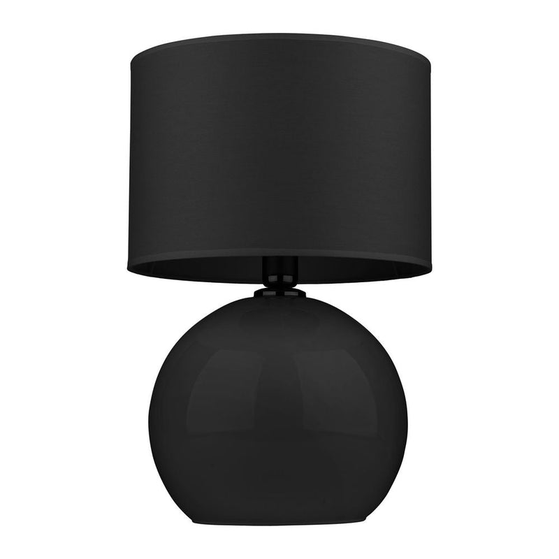 Table lamp PALLA glas black E27 1 lamp