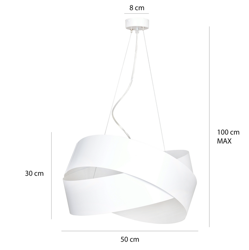 VIENO pendant lamp 2L, white, E27