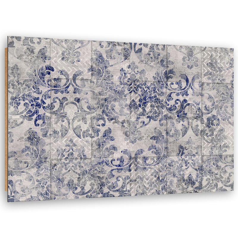 Impresión de panel decorativo, adorno azul sobre azulejos portugueses