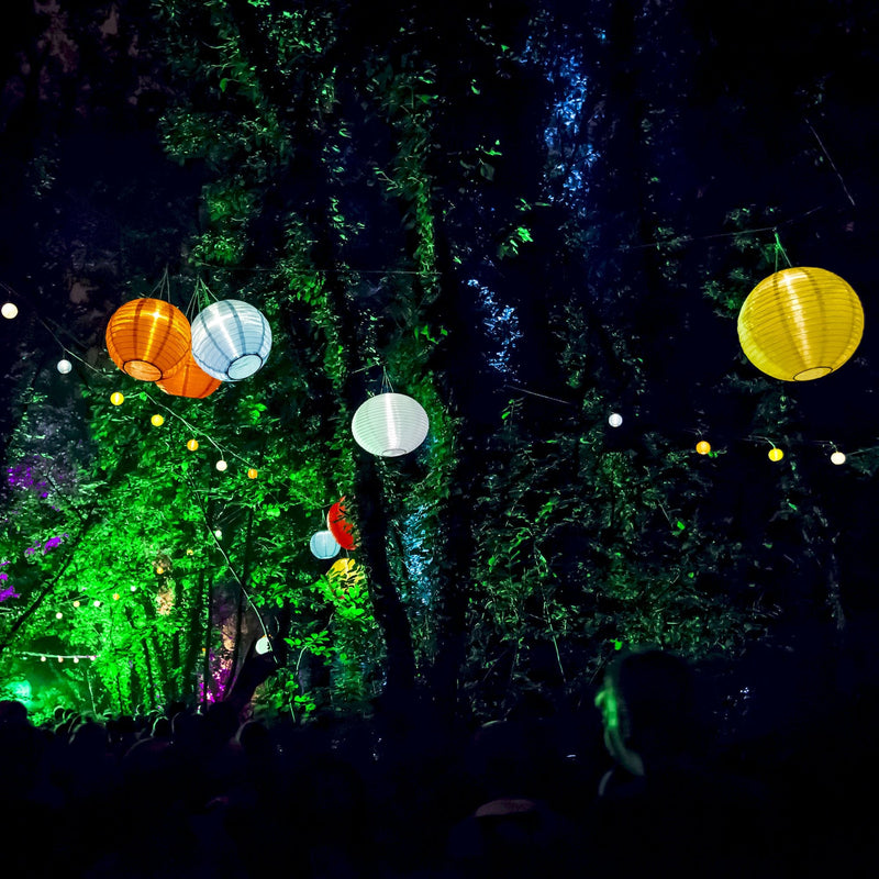 LED Japanese Balloon 10 pcs Solar Fairy Lights colourful