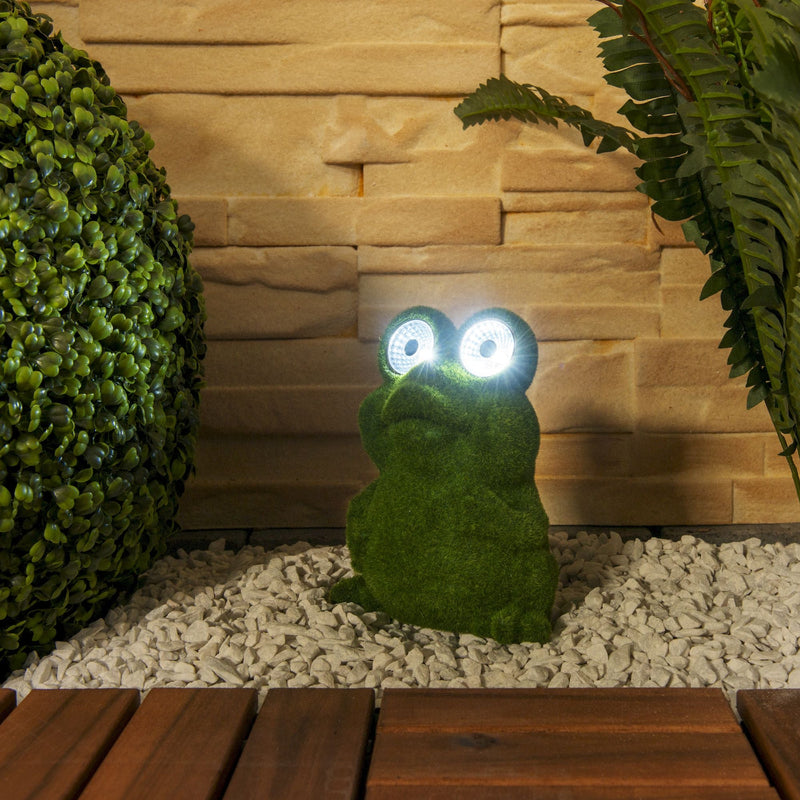 LED Solar Outdoor Light Sitting Frog h: 17.5cm