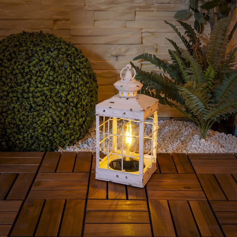 LED Decorative Solar Light Lantern h: 315 cm antique-white