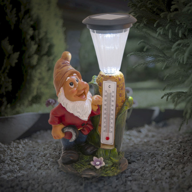 LED Decorative Solar Light h: 26 cm (gnome with thermostat)
