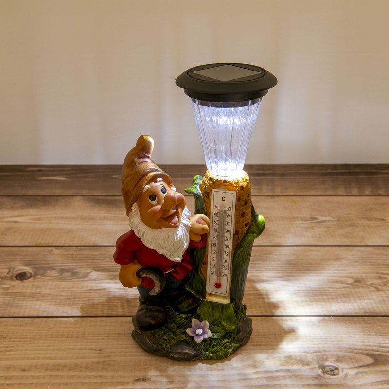 LED Decorative Solar Light h: 26 cm (gnome with thermostat)
