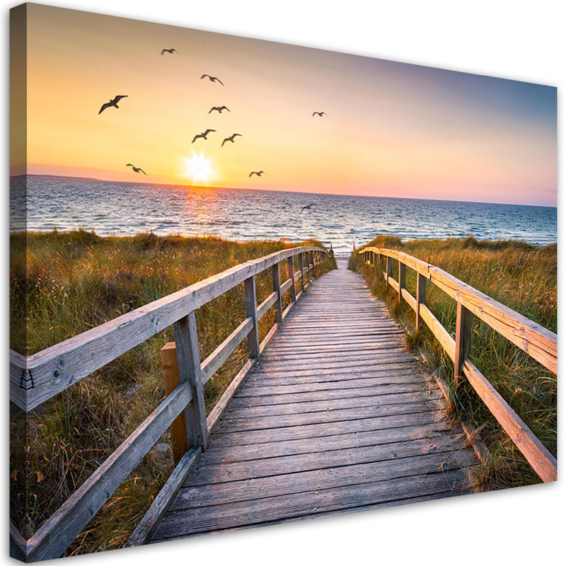 Canvas print, Sunset sea beach
