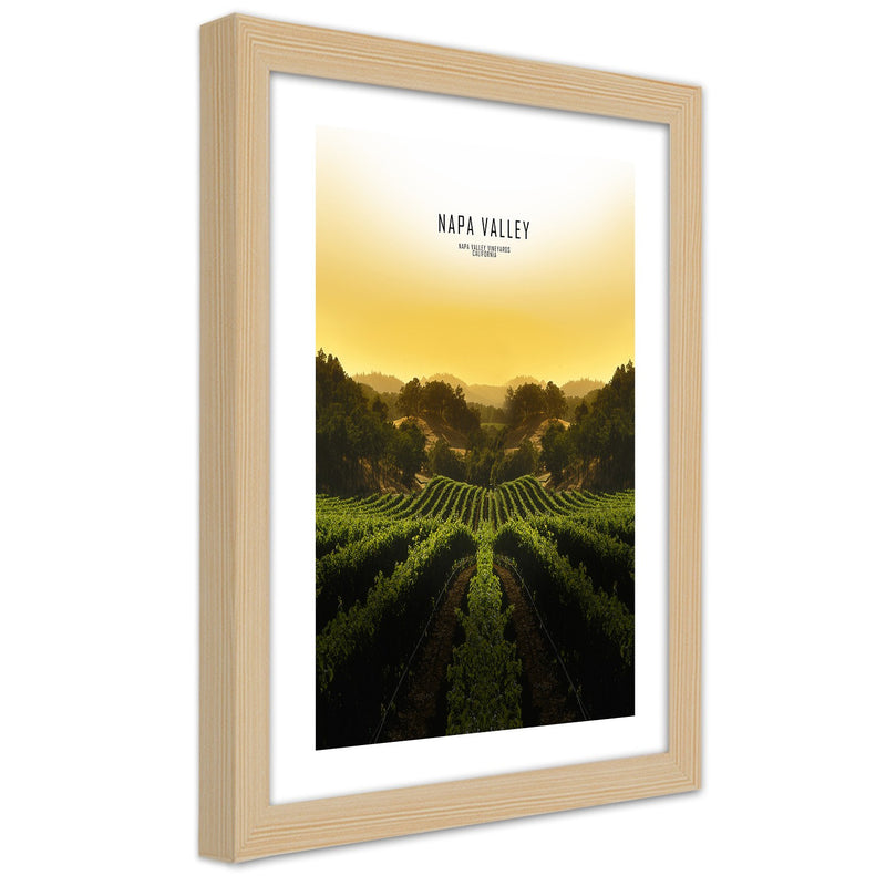 Picture in natural frame, Vineyards in napa vallley