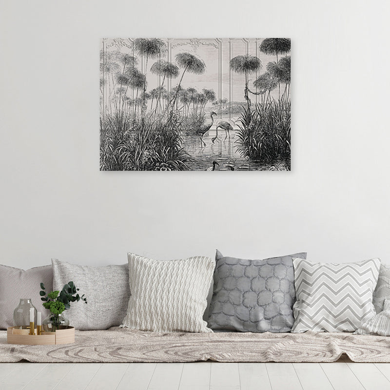 Canvas print, Birds in the pond