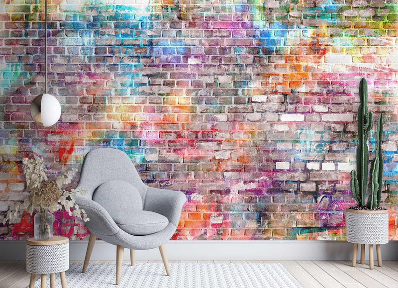 Wallpaper, Colourful Brick Stone Wall
