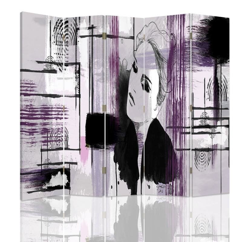 Room divider Double-sided, Abstract with woman