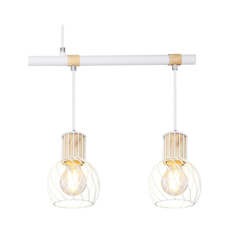 Linear suspension Globo Lighting LUISE metal white E27 4 lamps