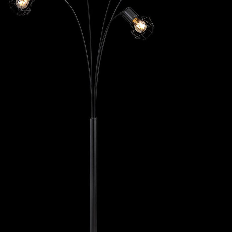 Floor lamp Globo Lighting PRISKA metal black E27 5 lamps