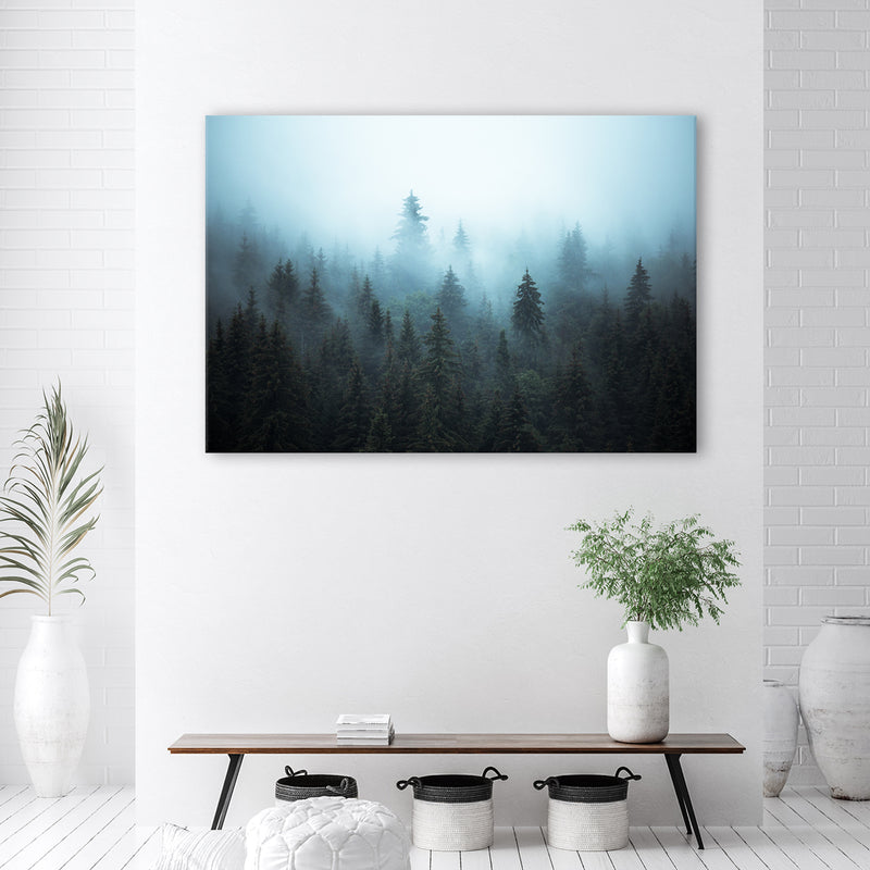 Deco panel print, Forest in the fog