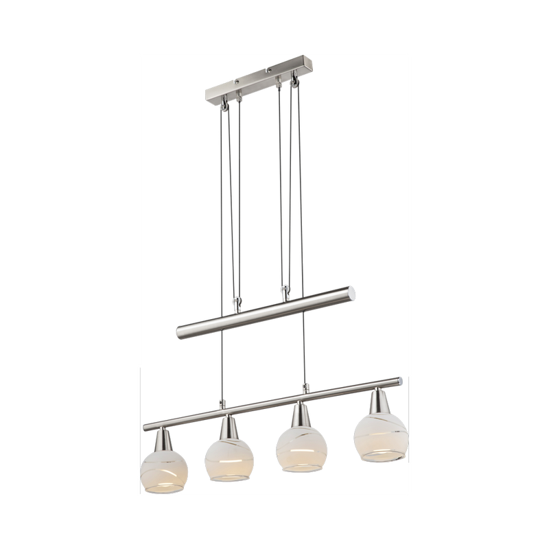 Linear suspension Globo Lighting ELLIOTT metal nickel E14 4 lamps