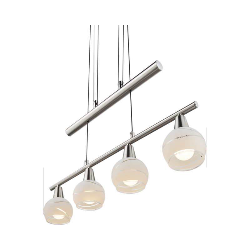 Linear suspension Globo Lighting ELLIOTT metal nickel E14 4 lamps