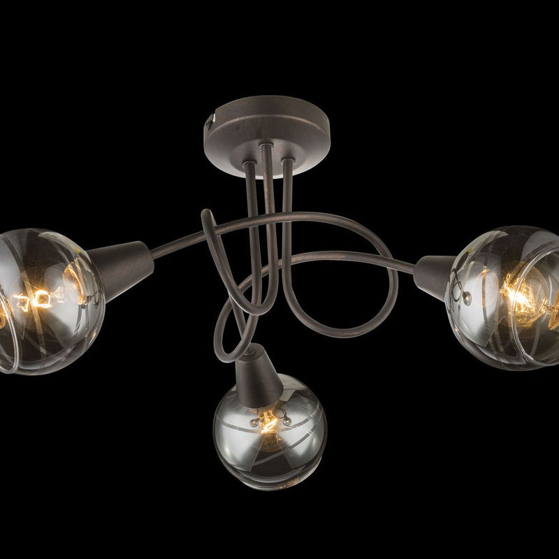 Chandelier Globo Lighting ISLA metal bronze E14 3 lamps