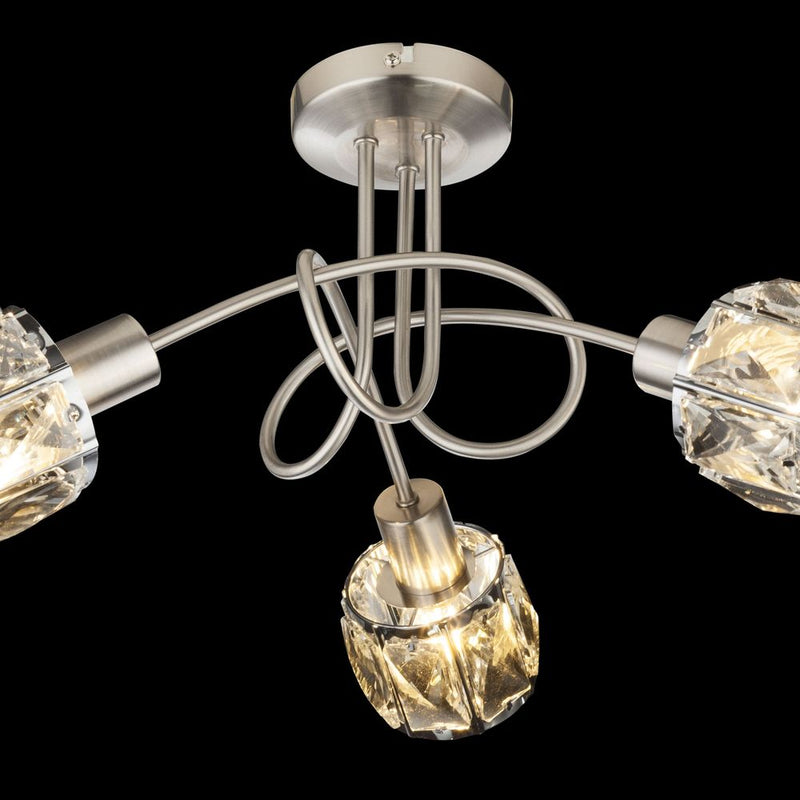 Chandelier Globo Lighting KRIS metal nickel E14 3 lamps