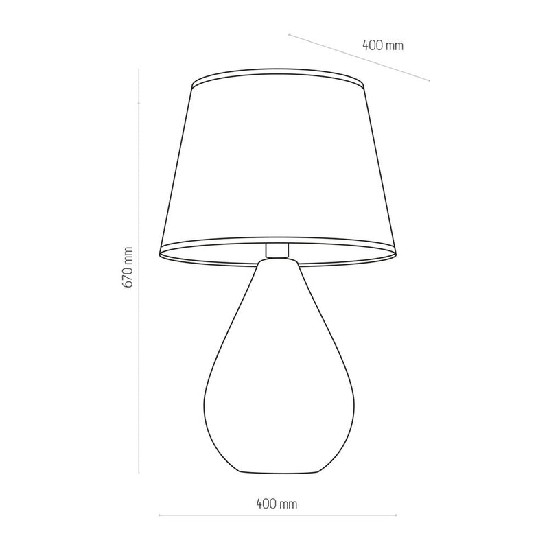 Table lamp LACRIMA glas E27 1 lamp