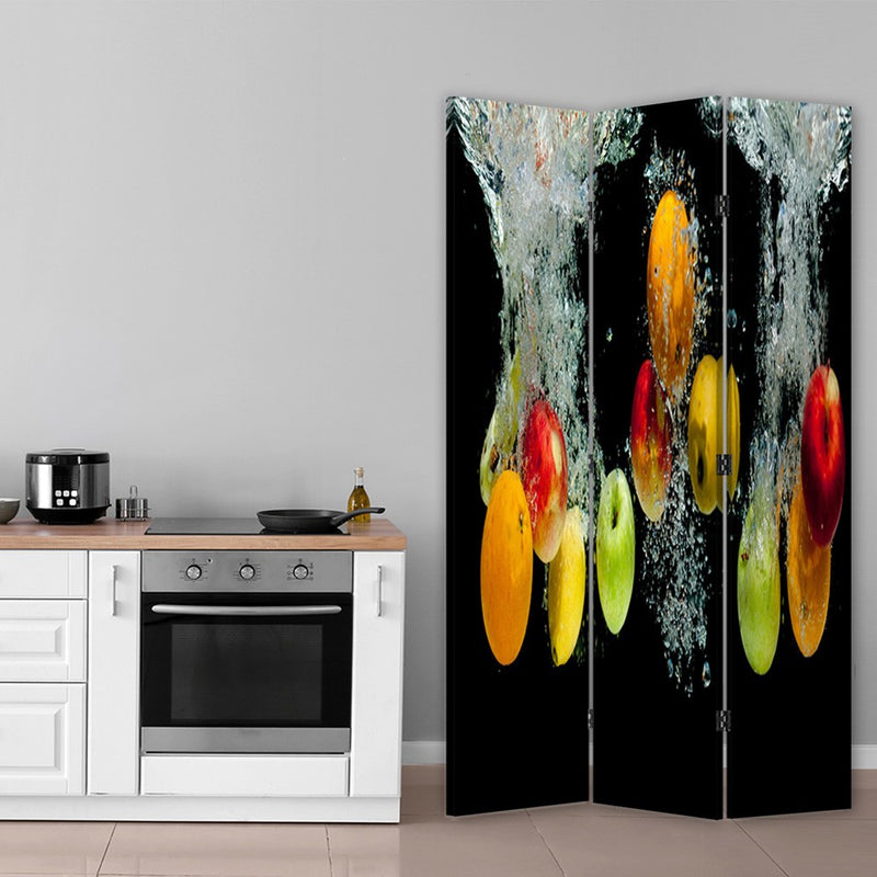 Room divider Double-sided rotatable, Apples in water
