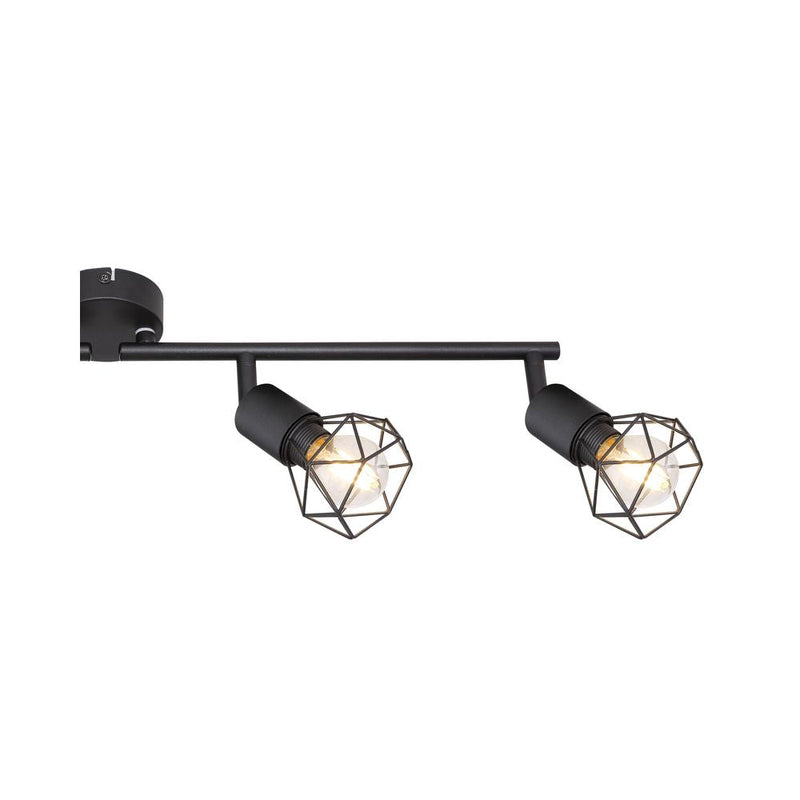 Rail lumineux Globo Lighting XARA I métal noir E14 4 lampes