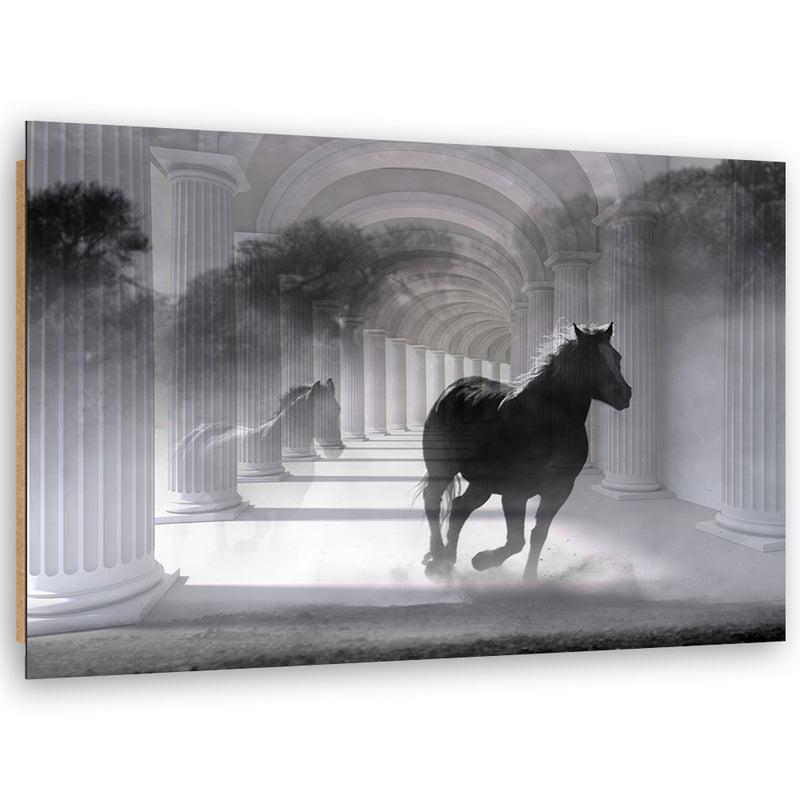Deco panel print, Running horse 3D