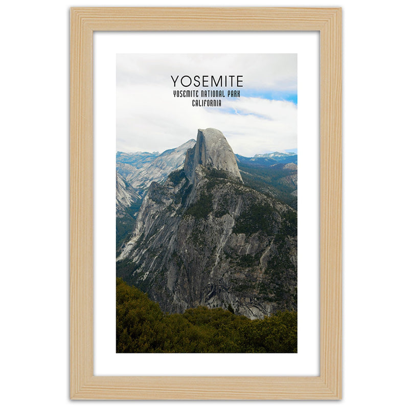 Picture in natural frame, Rock in yosemite national park