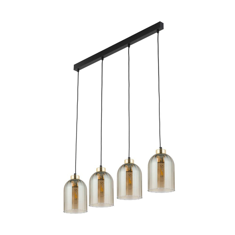 Linear suspension SATIPO metal E27 4 lamps